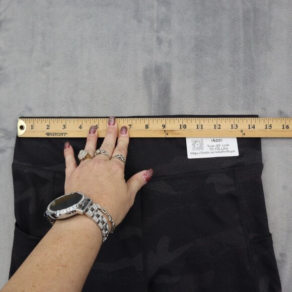 Aeropostale Pants Womens L Black Camouflage Stretchable High Waist Pull On - Picture 4 of 13